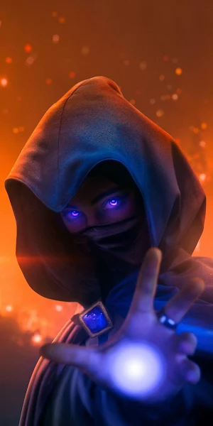 Sorcerer, Mage, Magic, Hooded Full HD iPhone Wallpaper Background