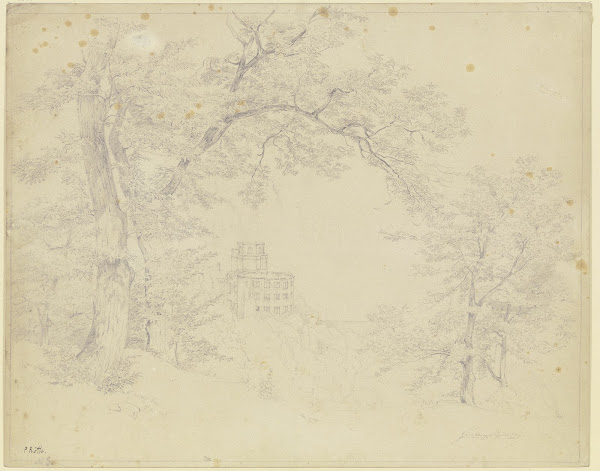 Blick von Süden auf das Heidelberger Schloß 1859