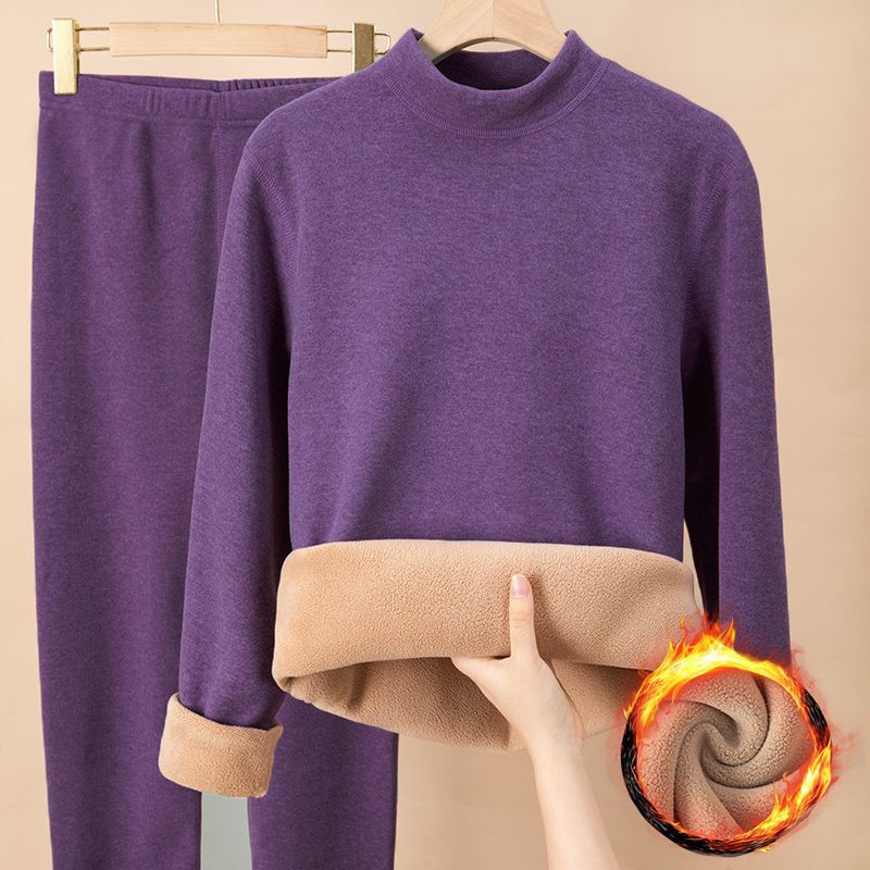 Thermal set, lined, lamb fleece imitation, for men and women