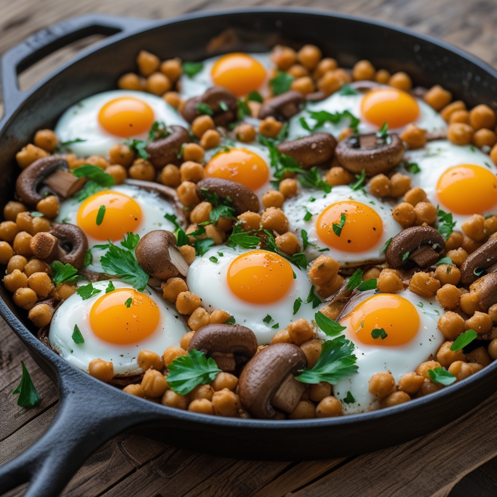 Smoky Za'atar Egg & Chickpea Breakfast Skillet