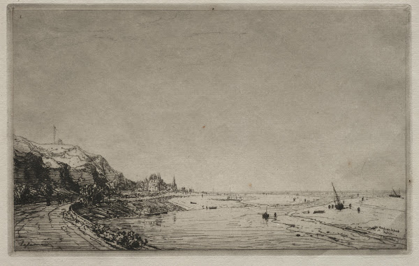 View from Port du Dives Calvados 1869