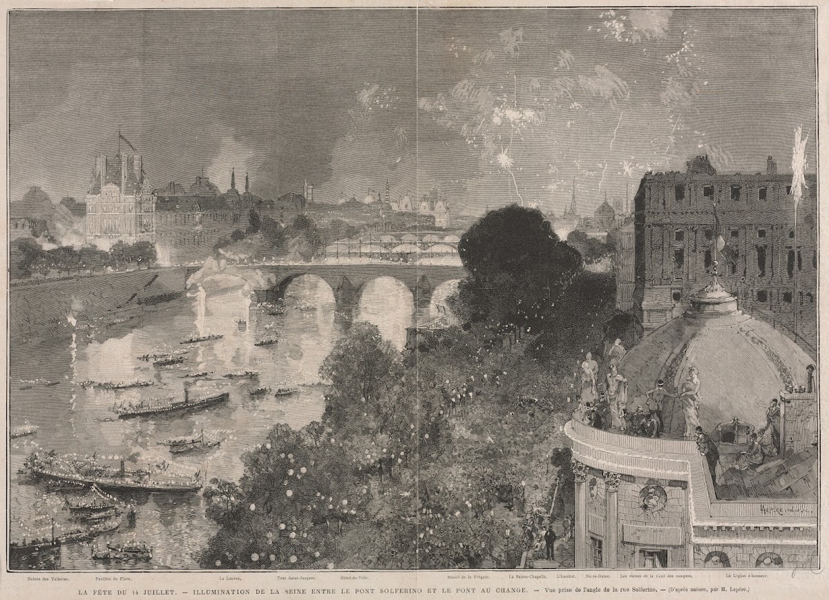 The Festival of 14 July Illumination of the Place of the Republic after H Scott