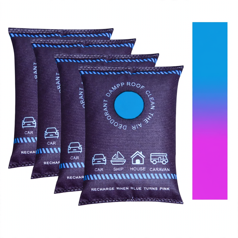 Silicone desiccant bag for moisture regulation