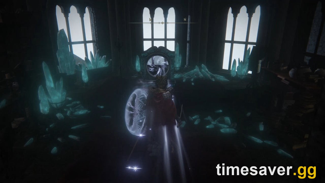 Ranni's Rise tower interior in Liurnia of the Lakes, ELDEN RING — location of the Silver of Caria Spectral Steed Attire