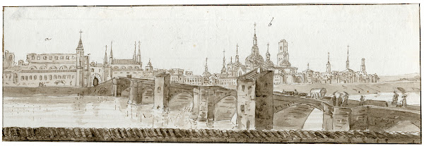 Gezicht op Saragossa