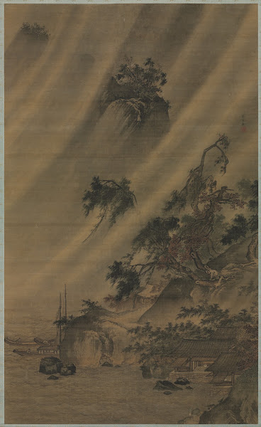 River Village in a Rainstorm c 1480 1507