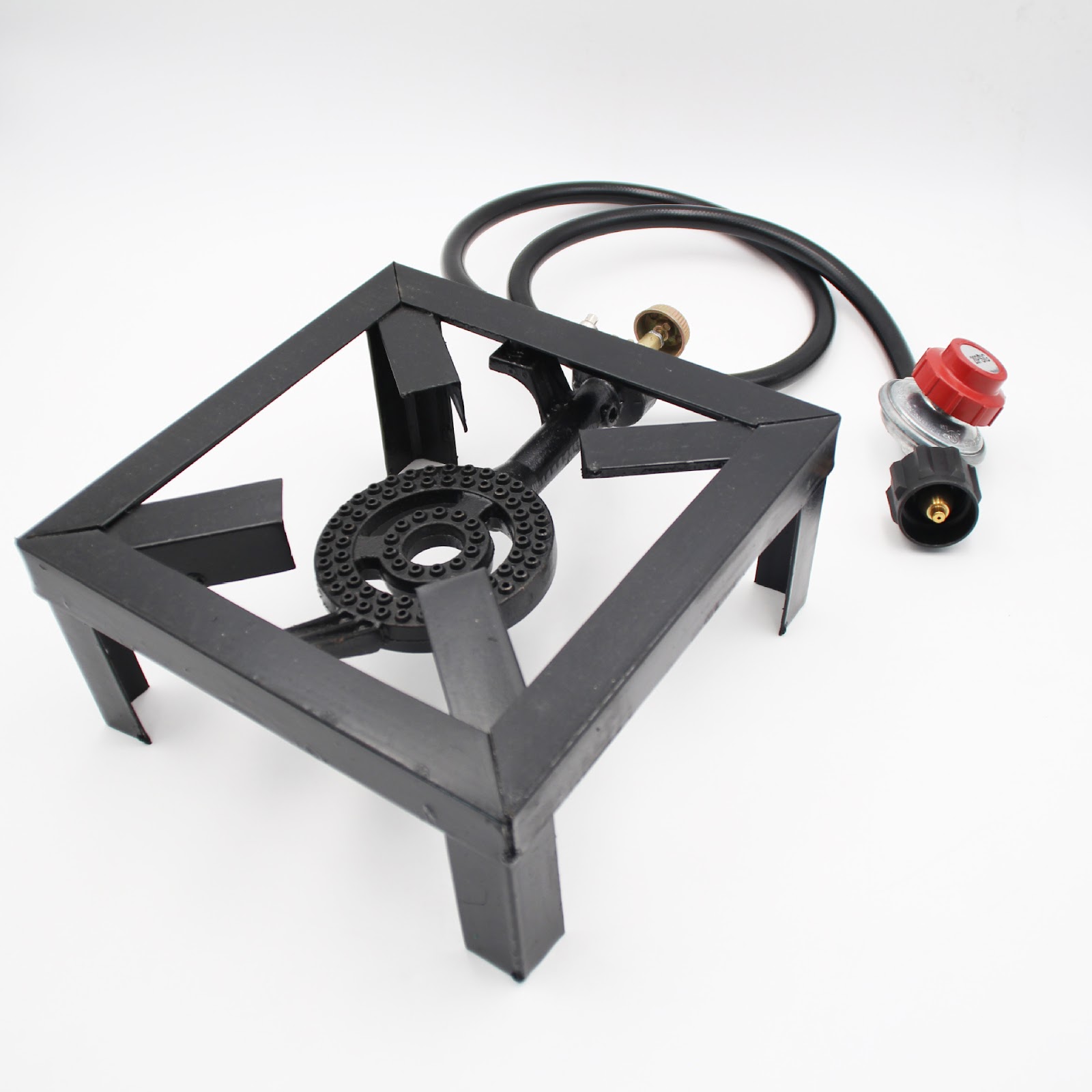 Gas stove with frame, propane burner