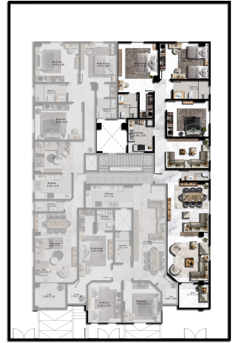 J83 unit Apartment 5 floor plan