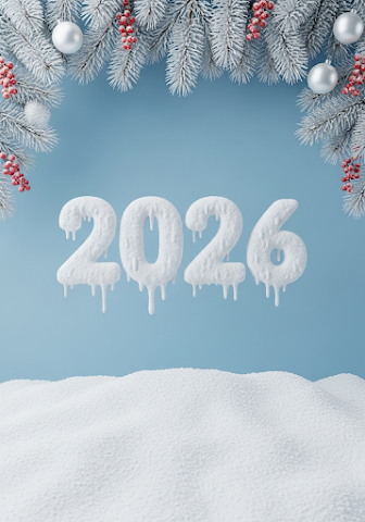 Snow Covered 2026 Winter Frame