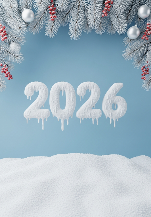 Snow Covered 2026 Winter Frame