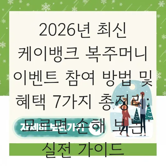 케이뱅크 복주머니 이벤트 참여 방법 및 혜택 대표 이미지