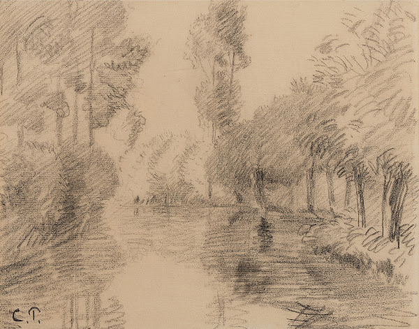 Au bord de la rivière 19th century
