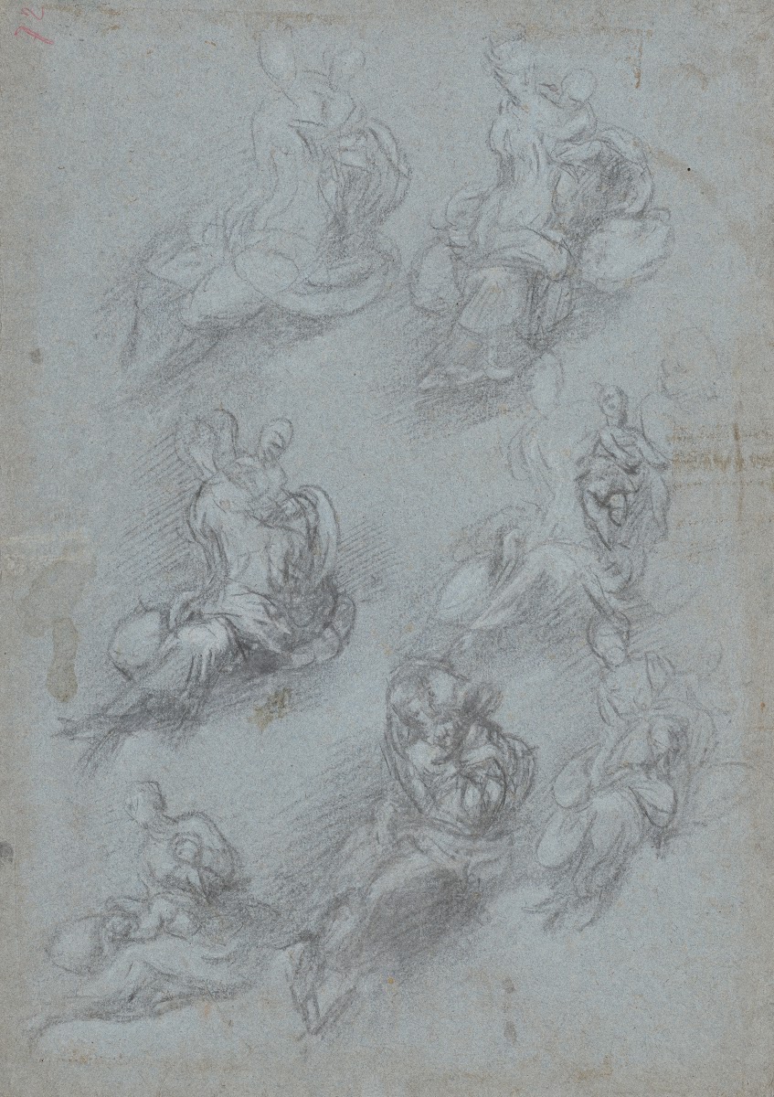 Studies for the Virgin and Child recto c 1532