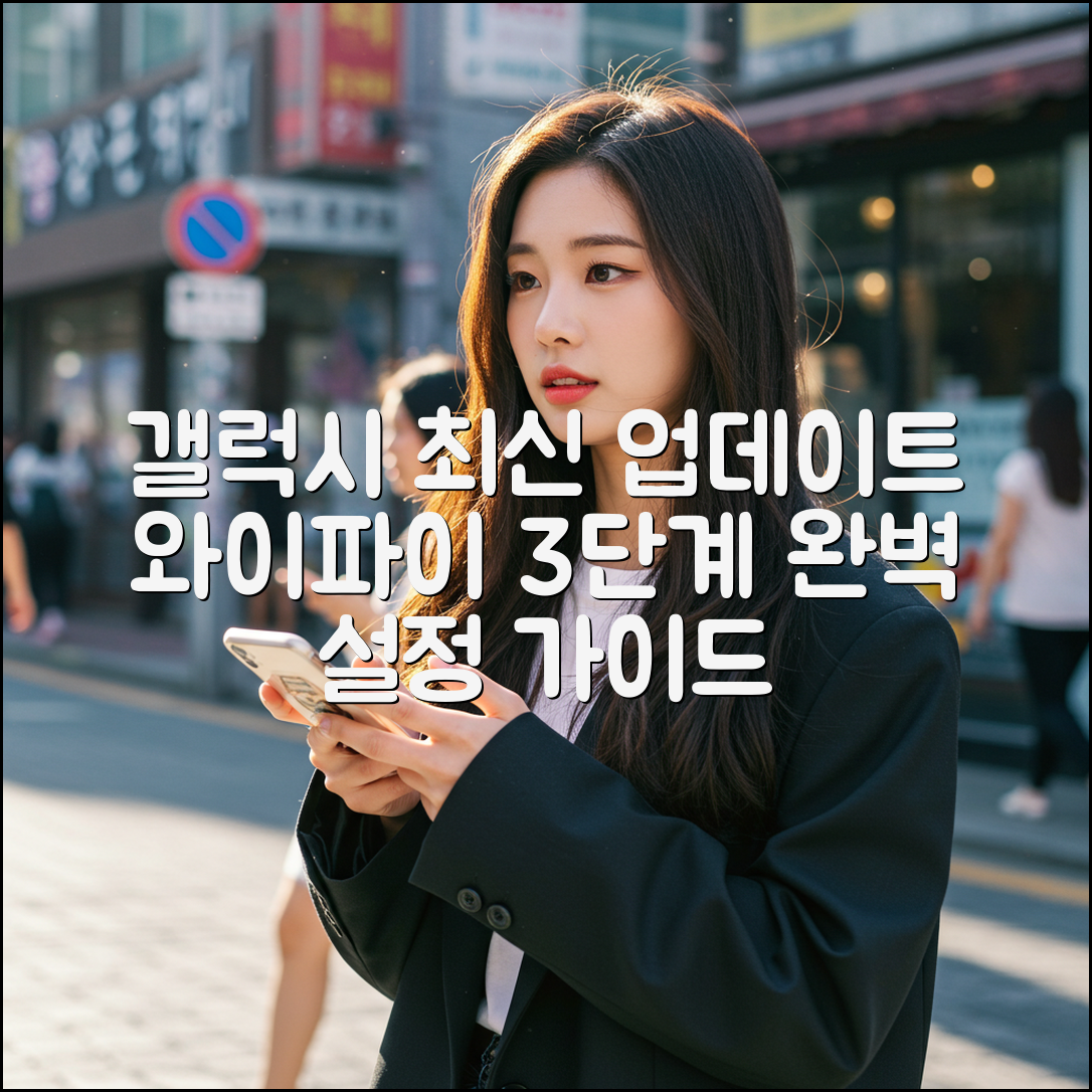 갤럭시 업데이트 & 와이파이 설정 3단계 완벽 가이드