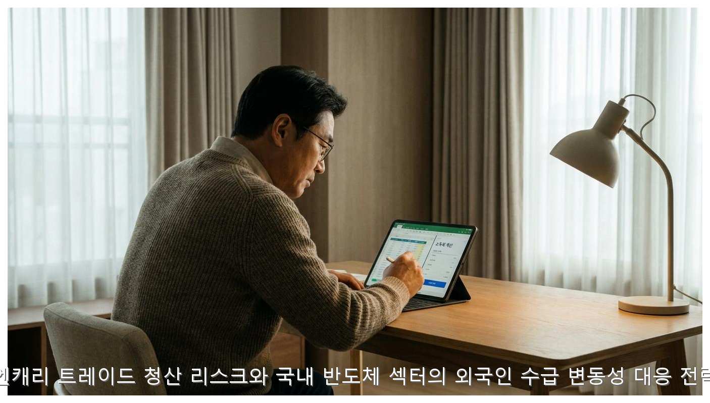 엔캐리 트레이드 청산 리스크와 국내 반도체 섹터의 외국인 수급 변동성 대응 전략 핵심 안내 및 분석 인포그래픽 (8)