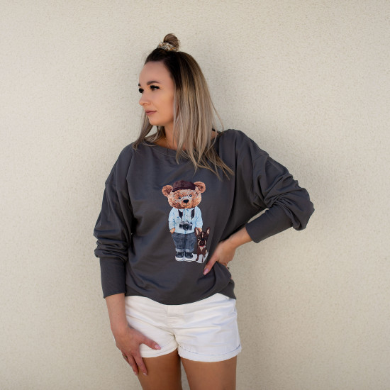 Women's sweatshirt Cebababy Fluffy Puffy (L/XL) Steve graphite