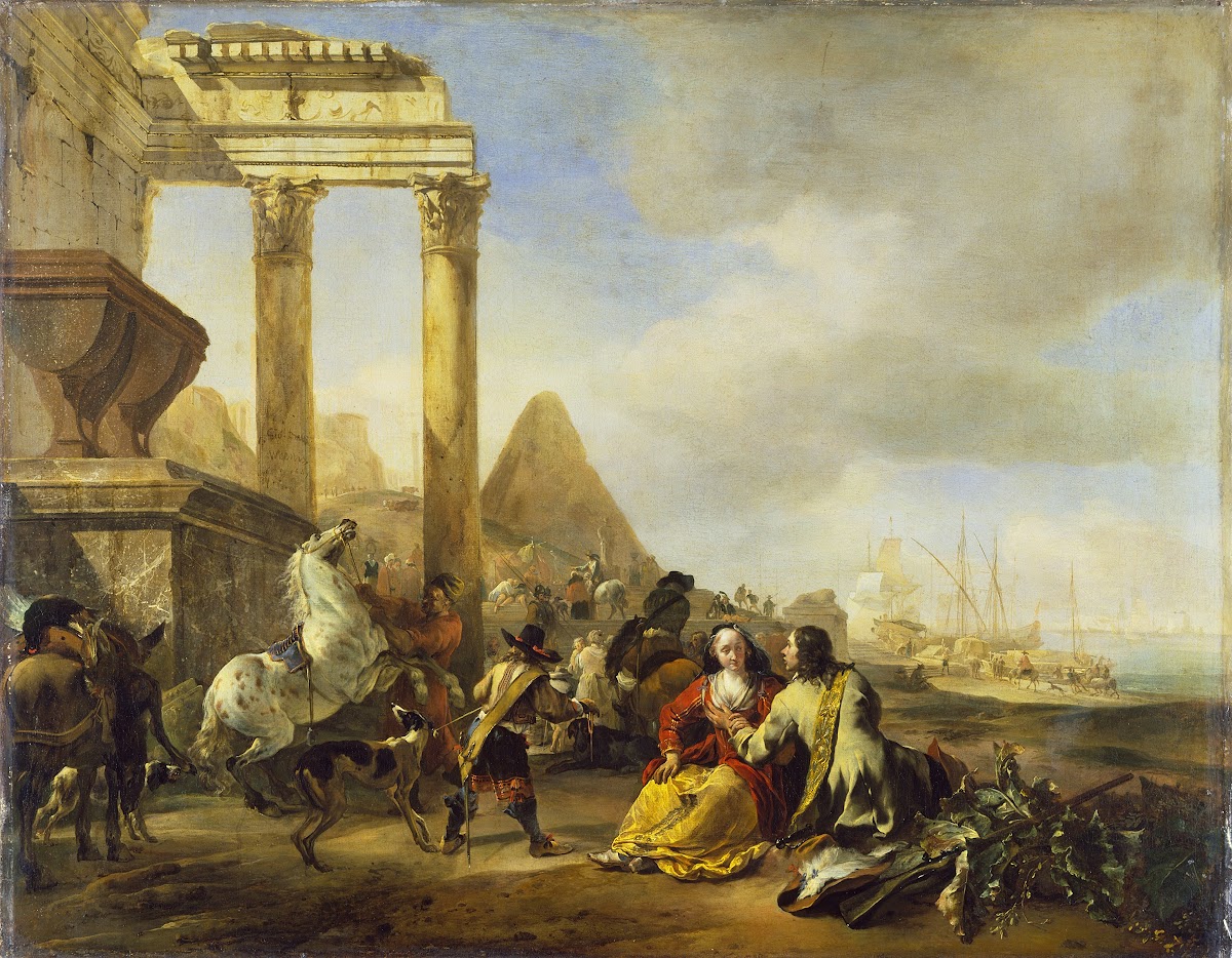 A Coast Scene with Classical Ruins 1649