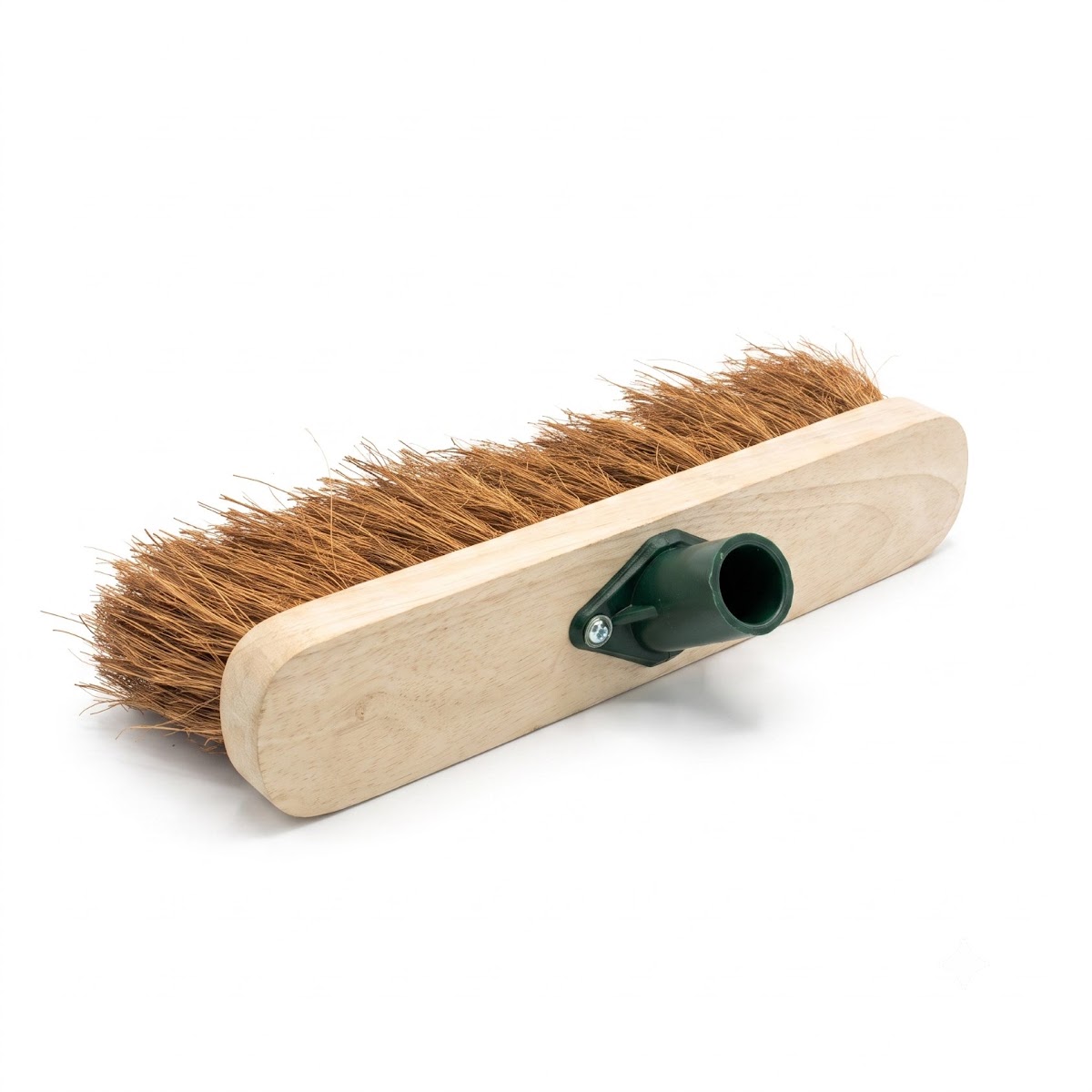 11.5'' (57MM) NATURAL COCO BROOM + 2 SCREWS BRACKET photo 2