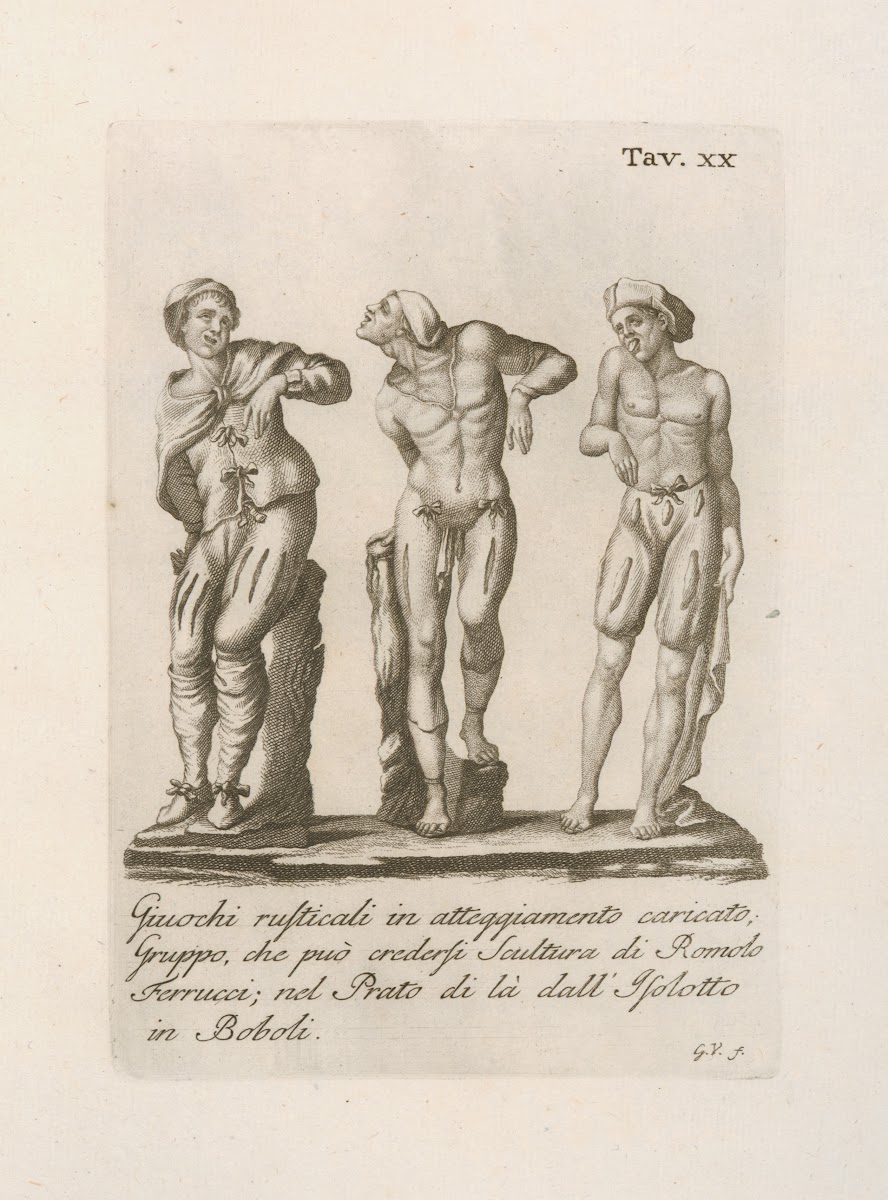 Giuochi rusticali in atteggiamento caricato gruppo che puo credersi Scultura di