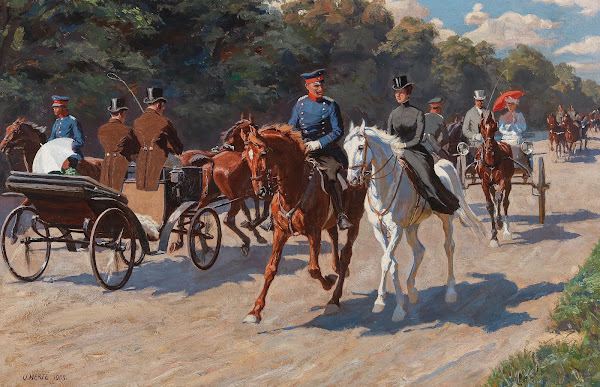 Riding Out and Driving on the Promenade 1905