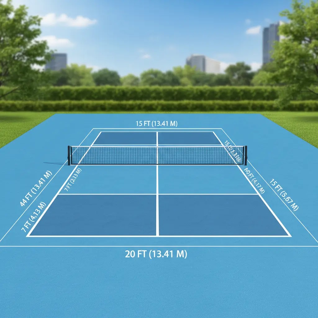 Berapa dimensi standar lapangan pickleball