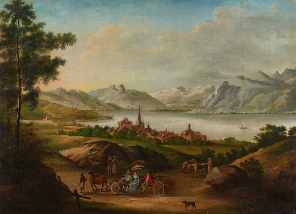 Vue du fond du Lac de Genève prise au dessus de Cucille 1915 1945