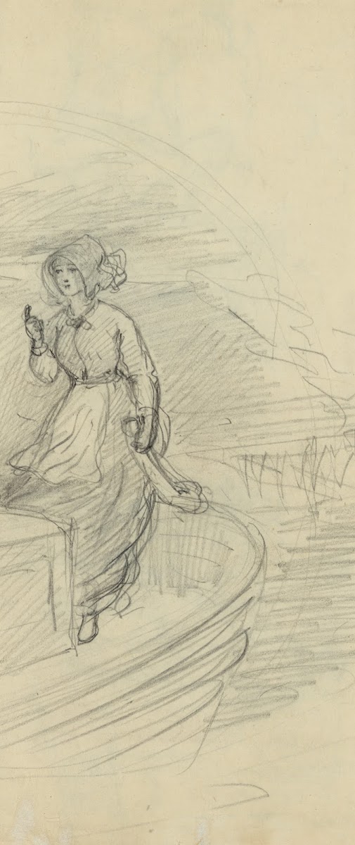 Woman at the helm of a boat 1860 1865