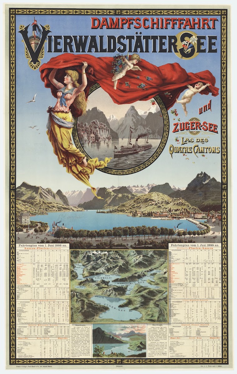 Dampfschifffahrt VierwaldstäTtersee Und Zugersee 1888