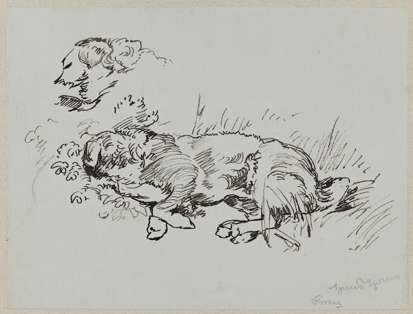Dog Lying in the Grass 1887