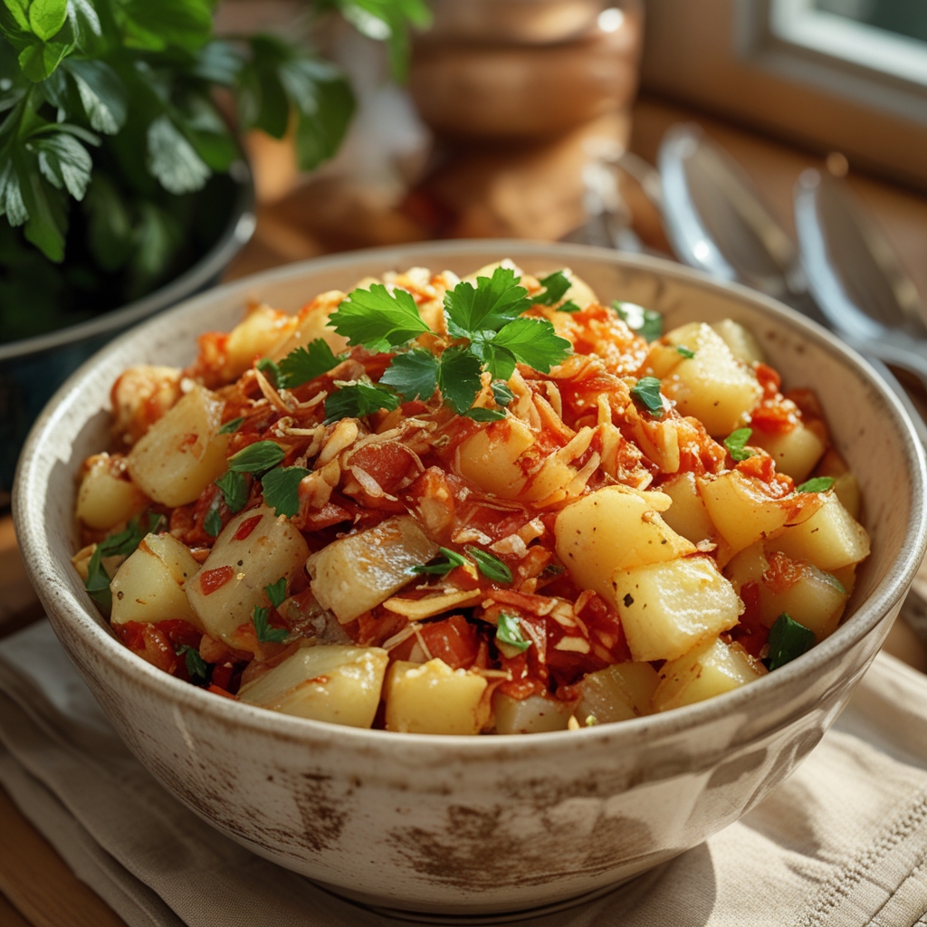 Spicy Kimchi Potato Salad for Perfect BBQs - Easy & Flavorful Side Dish
