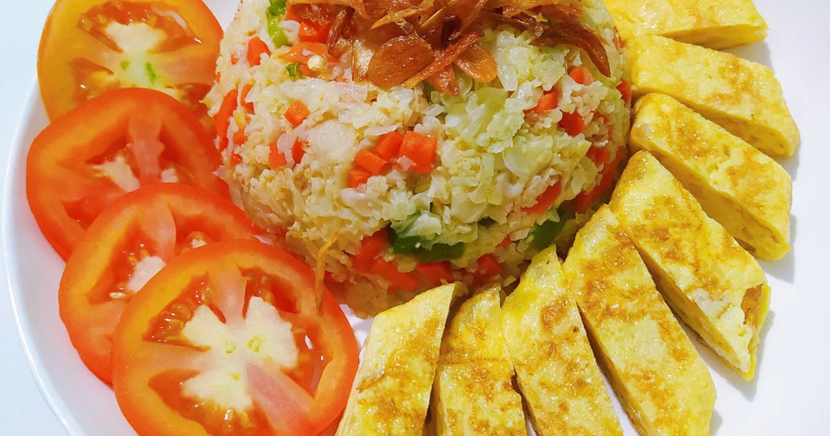 Cơm chiên Keto - Trứng cuộn hành tây - LMPT