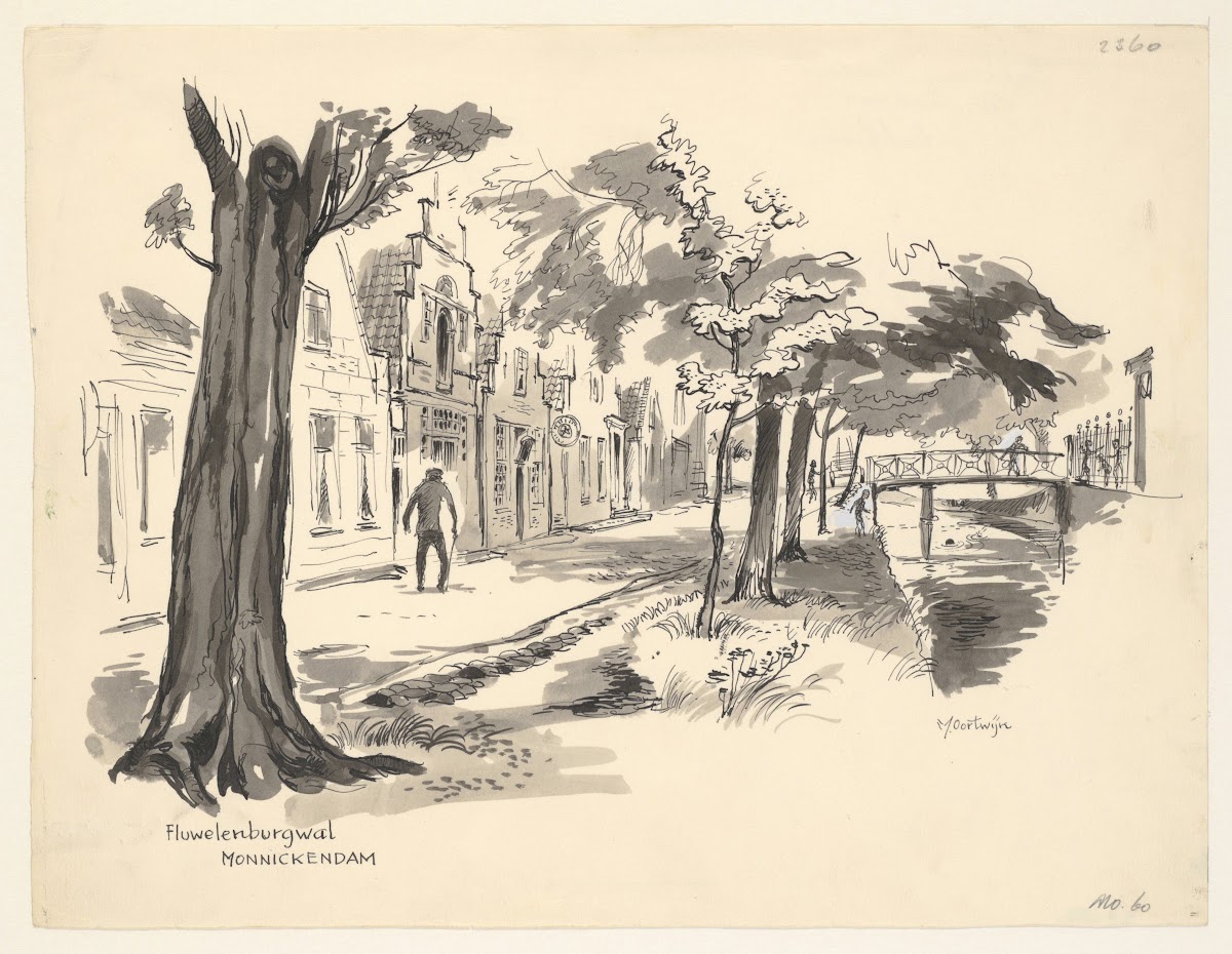 Fluwelenburgwal Monnickendam 1950