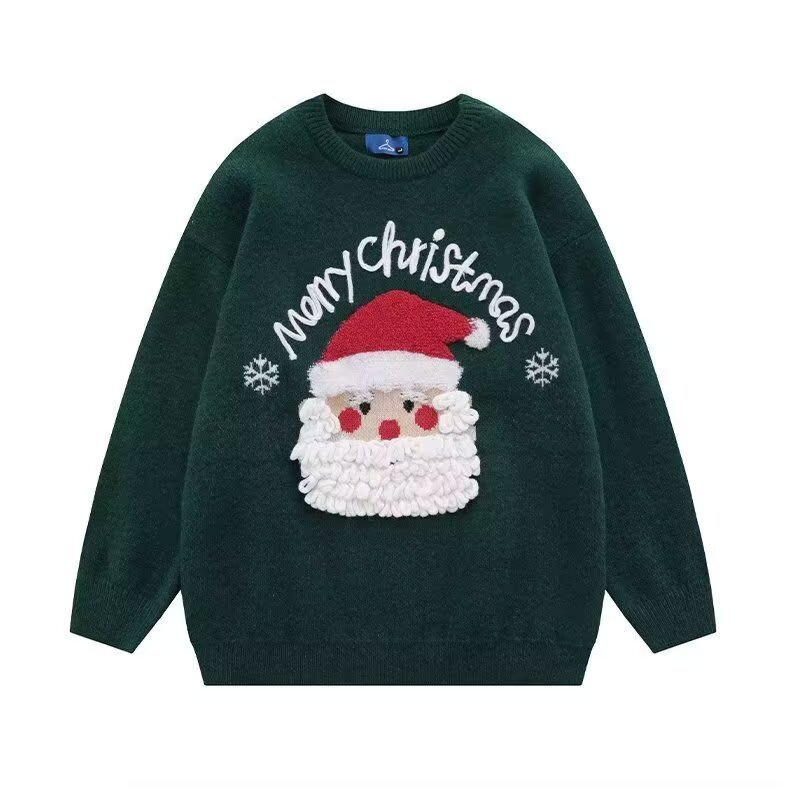 Unisex-Strickpullover mit Weihnachtsmotiv
