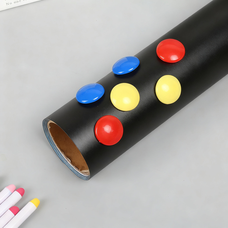 Magnetic chalkboard film to stick, black