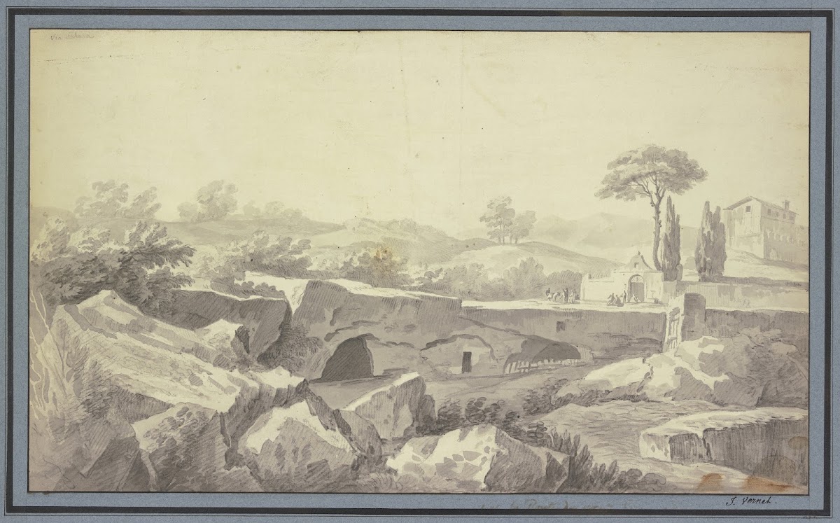 Etude faite sur la Route du Pont Salert a Rome 1758