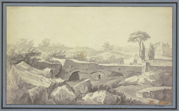 Etude faite sur la Route du Pont Salert a Rome 1758