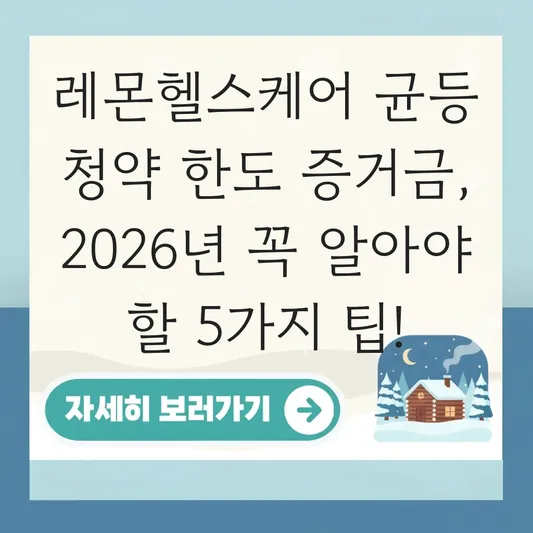 레몬헬스케어 균등 청약 한도 증거금