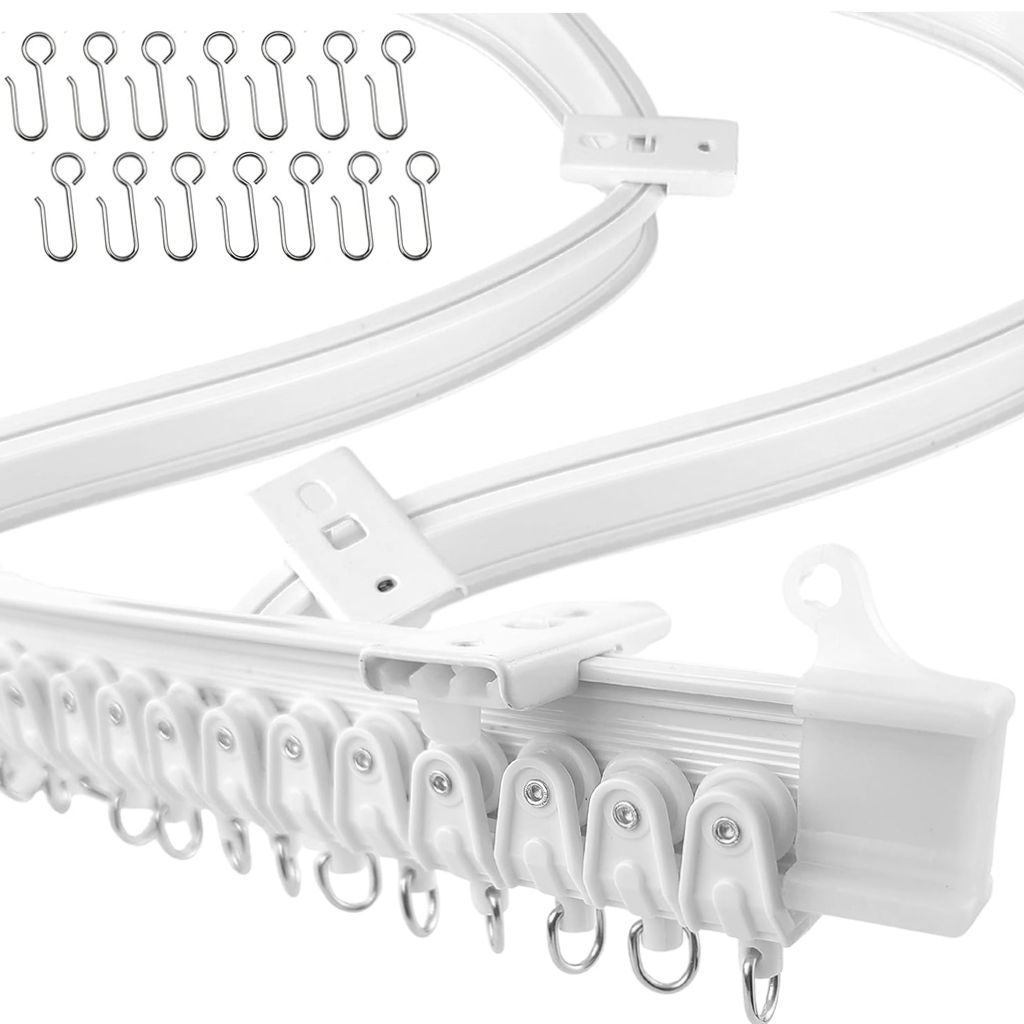 Biegbare Gardinenschiene, 5 m, PVC