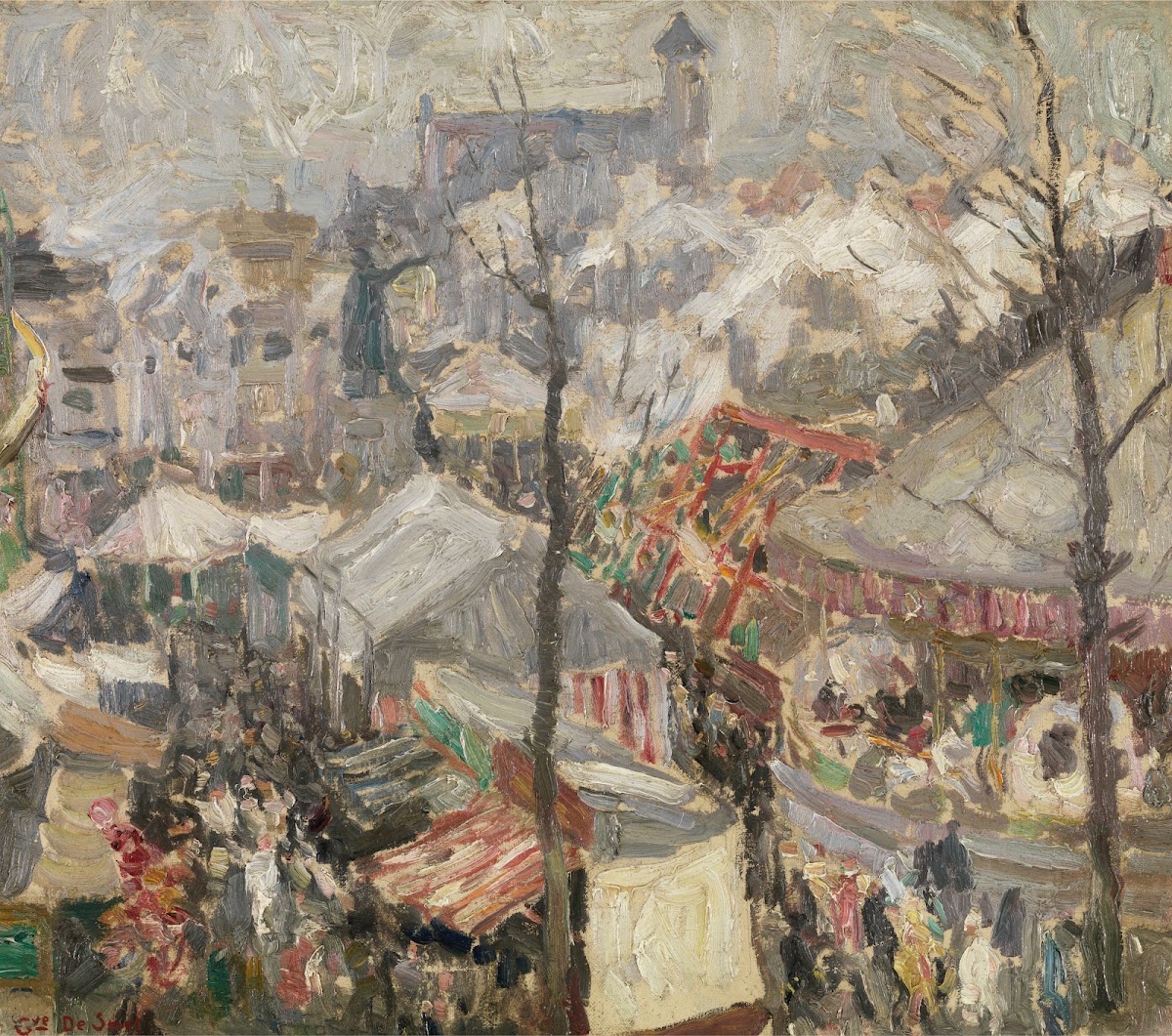 Fair at Vrijdagmarkt in Ghent 1907