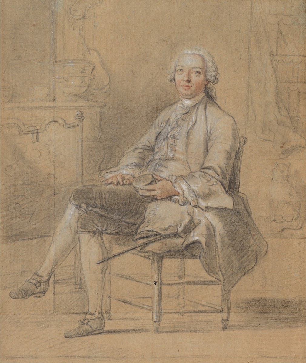 Seated Man Holding A Snuff Box C 1750 1760