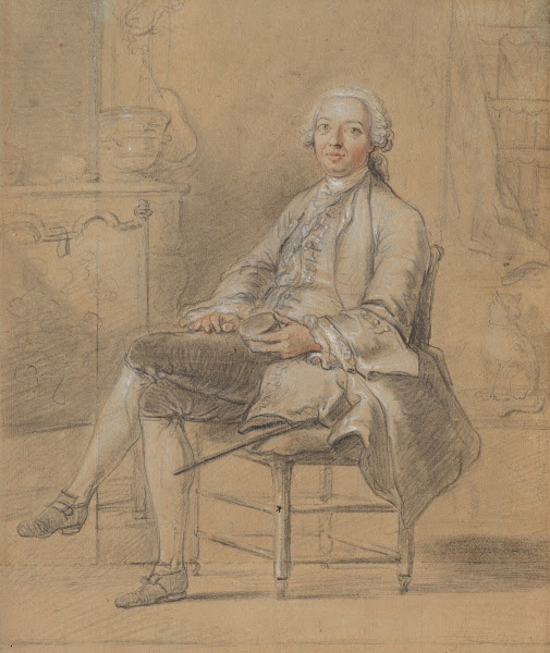 Seated Man Holding A Snuff Box C 1750 1760