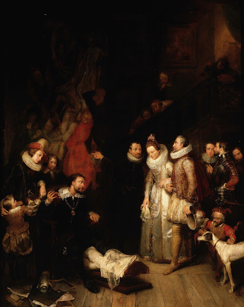 Albert and Isabella visit the studio of Peter Paul Rubens circa 1838