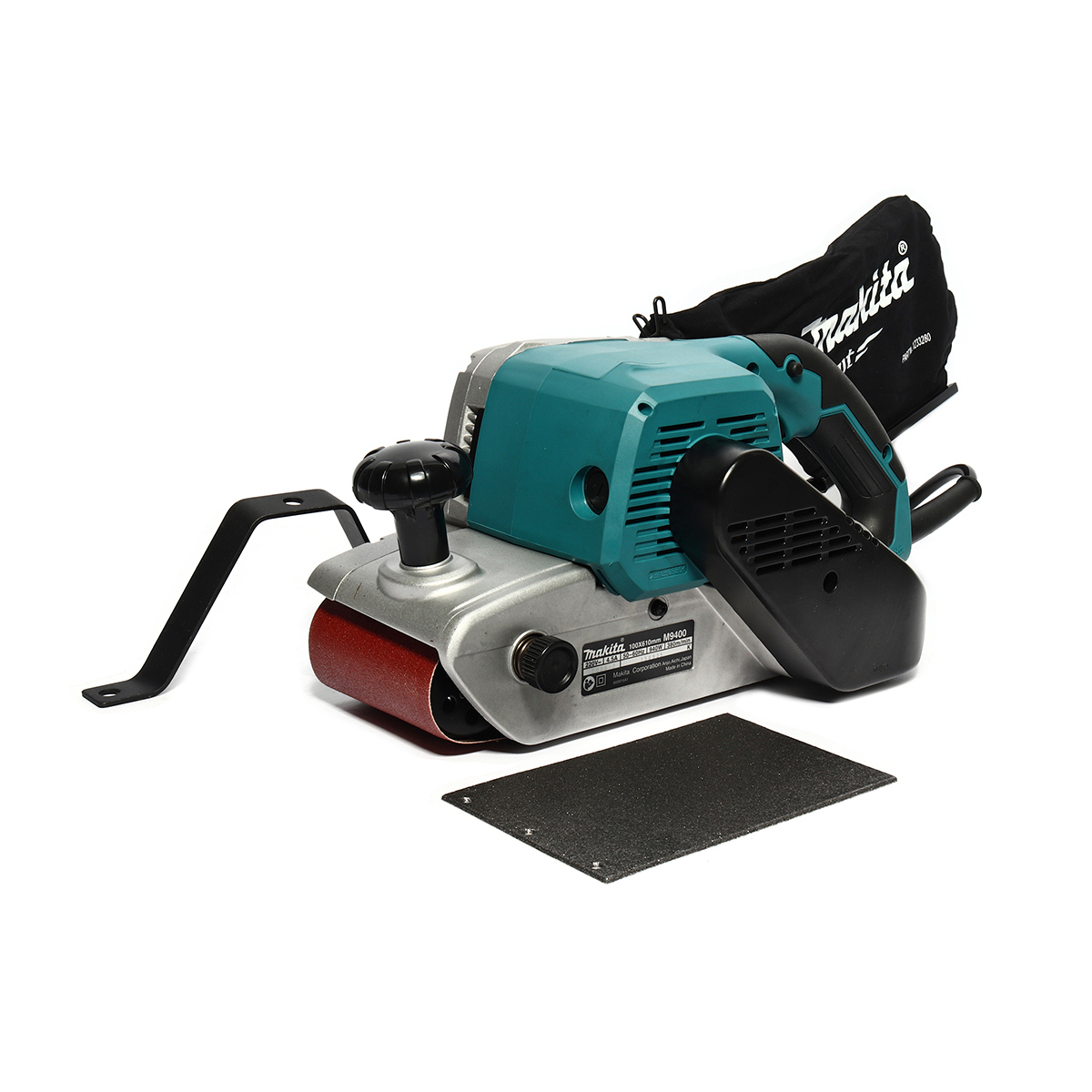 MAKITA เครื่องขัดกระดาษทรายสายพาน ขนาด 4X24 นิ้ว กำลังไฟ 940 วัตต์ รุ่น M9400B มีถุงเก็บฝุ่น ฉนวนสองชั้น มีระบบกำจัดฝุ่น (มากีต้า)