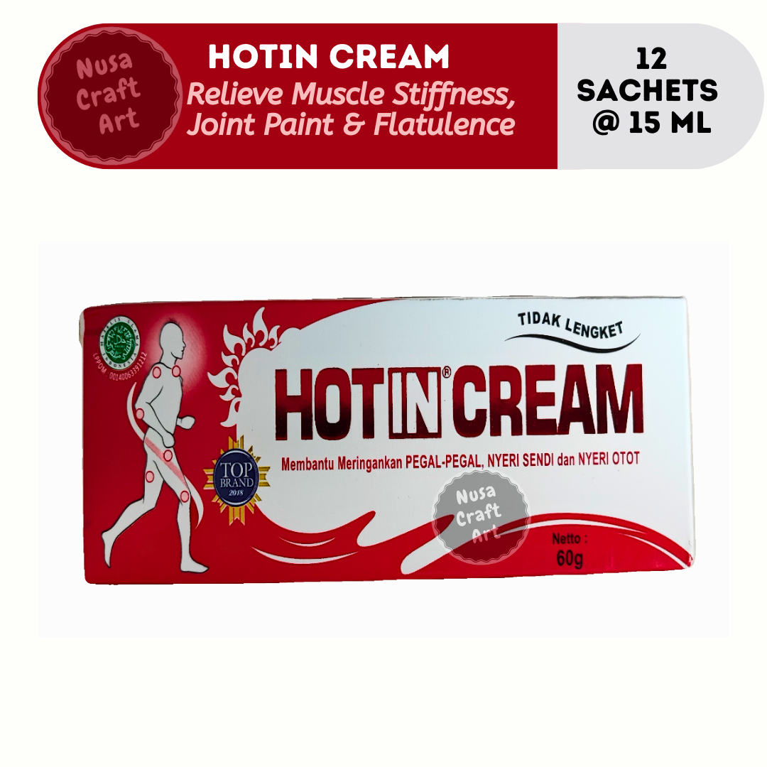 Hot In Cream Muscle Joint Pain Flautelence Relief Non-Sticky Ointment 60 gr