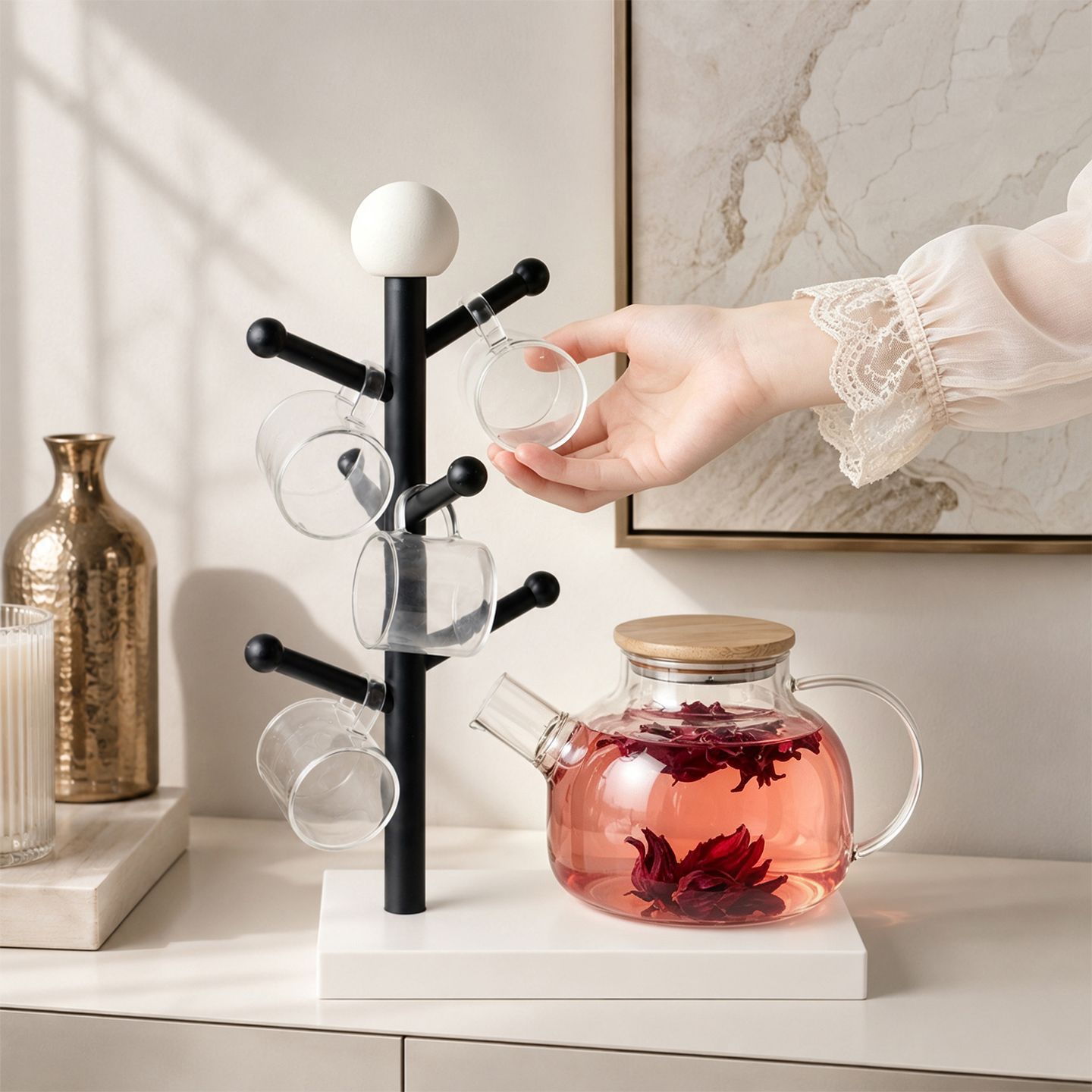 Spherical Mug Holder for Countertop