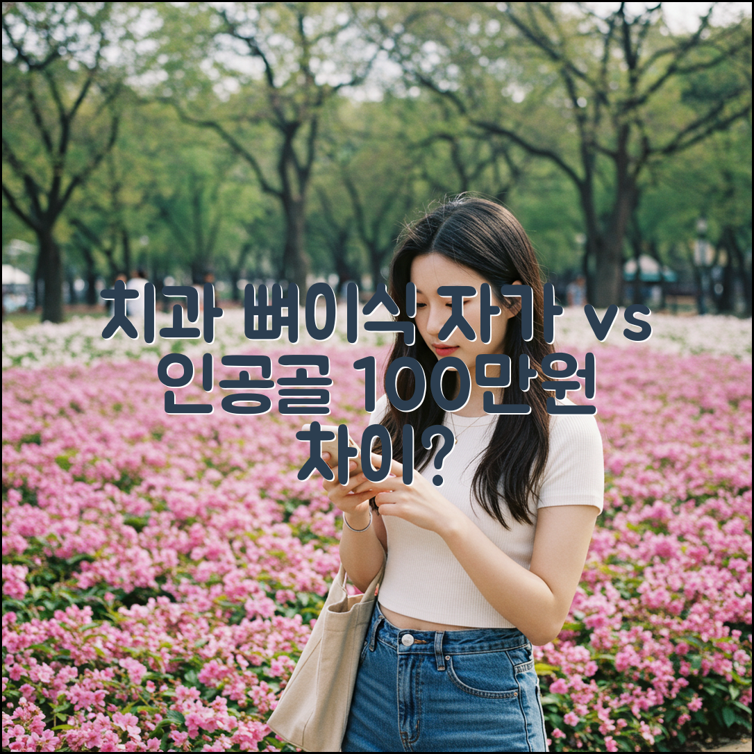 치과 뼈이식: 자가골 vs 인공골 100만원 차이?