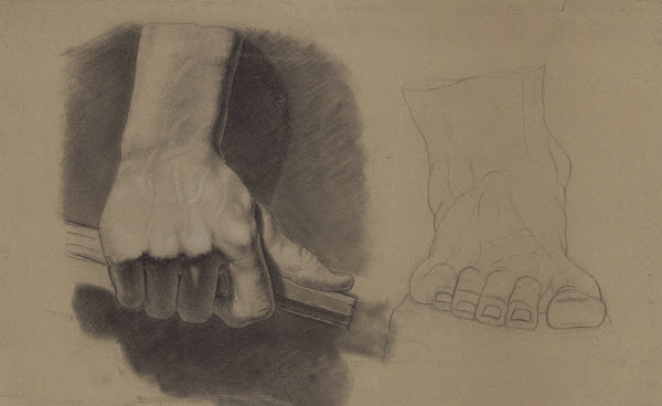 Studies of hands and feet
