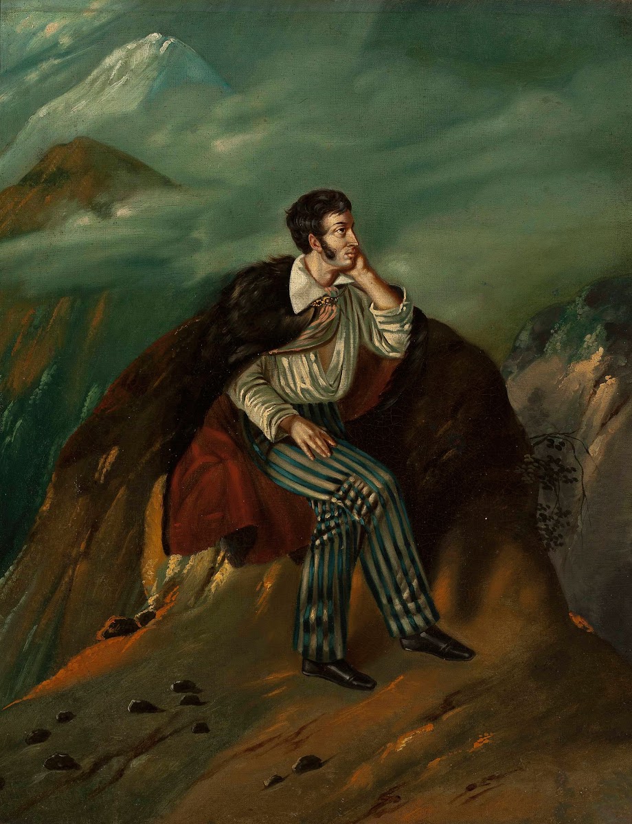 Portrait of Adam Mickiewicz on the rock of Judah