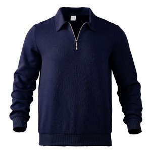 Men's zip-up sweatshirt with jacquard pattern