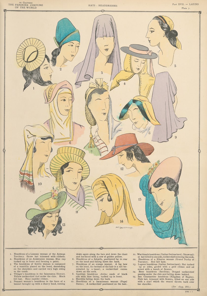 Latins  Hats  Headdresses 1926 1927